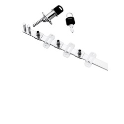 079-0035        Sistema Cerradura Frontal Múltiple para 3 Cajones de Altura Variable Negro 120cms