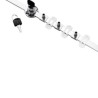 079-1037         Sistema Cerradura Lateral Lateral Múltiple para 3 Cajones de Altura Variable Negro 50cms