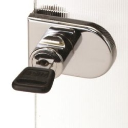 079-0373        Cerradura para Vidrio Cromo