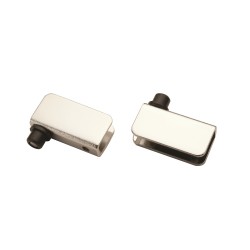 079-0262 Bisagra Para Vidrio Negro Tornillos de Plástico